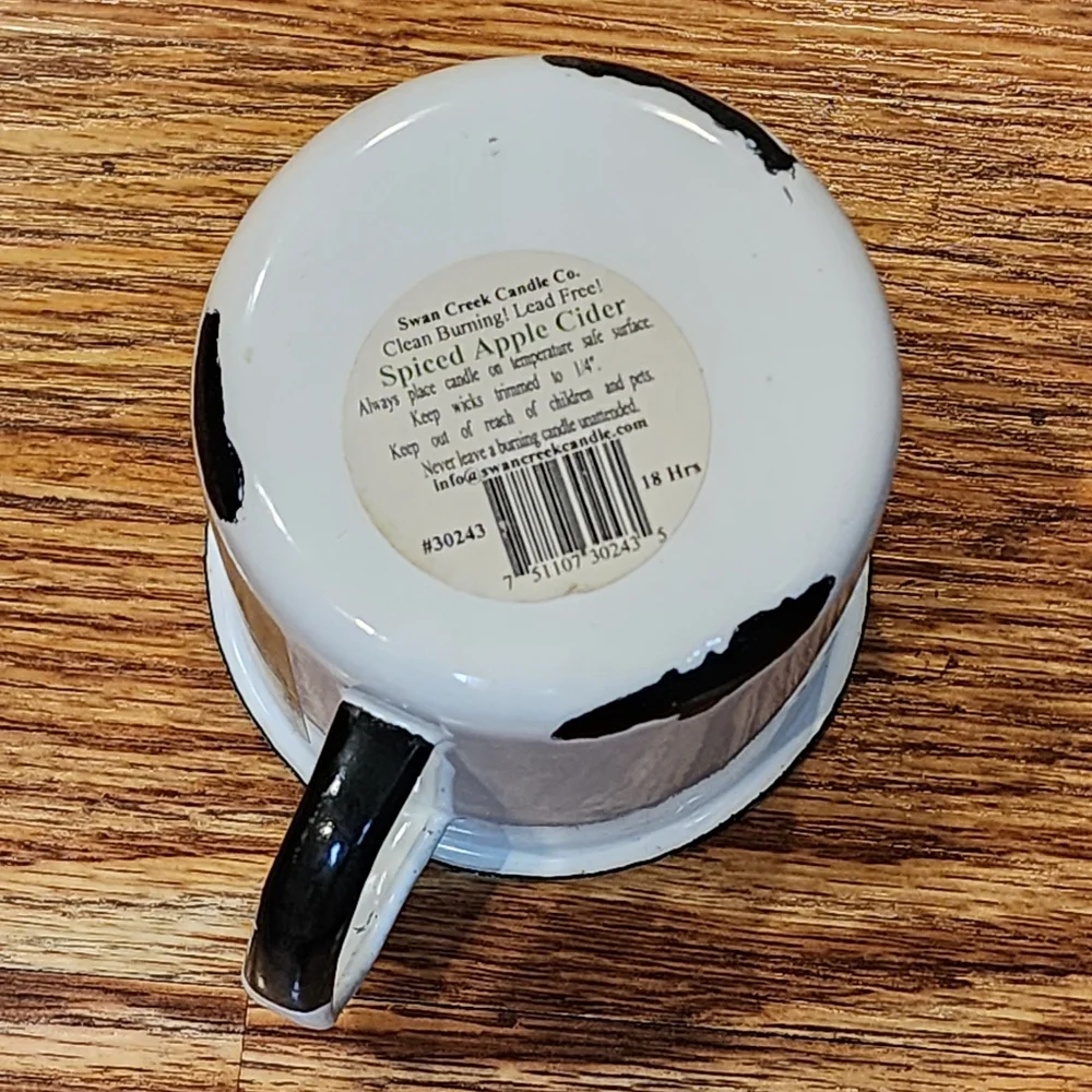 Vintage Enamel Mug Spiced Apple Cider Lead Free Candle (18 Hour)